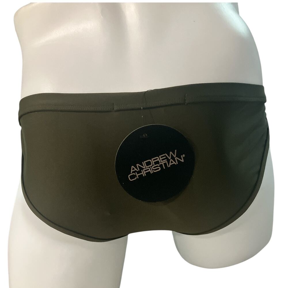Andrew Christian Savoy Ring Bikini Olive XL Extra Large - Picture 11 of 14